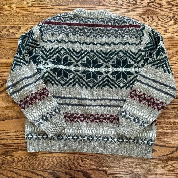 Eddie Bauer wool blend ski winter pullover sweater‎ men’s size XL - Picture 2 of 8